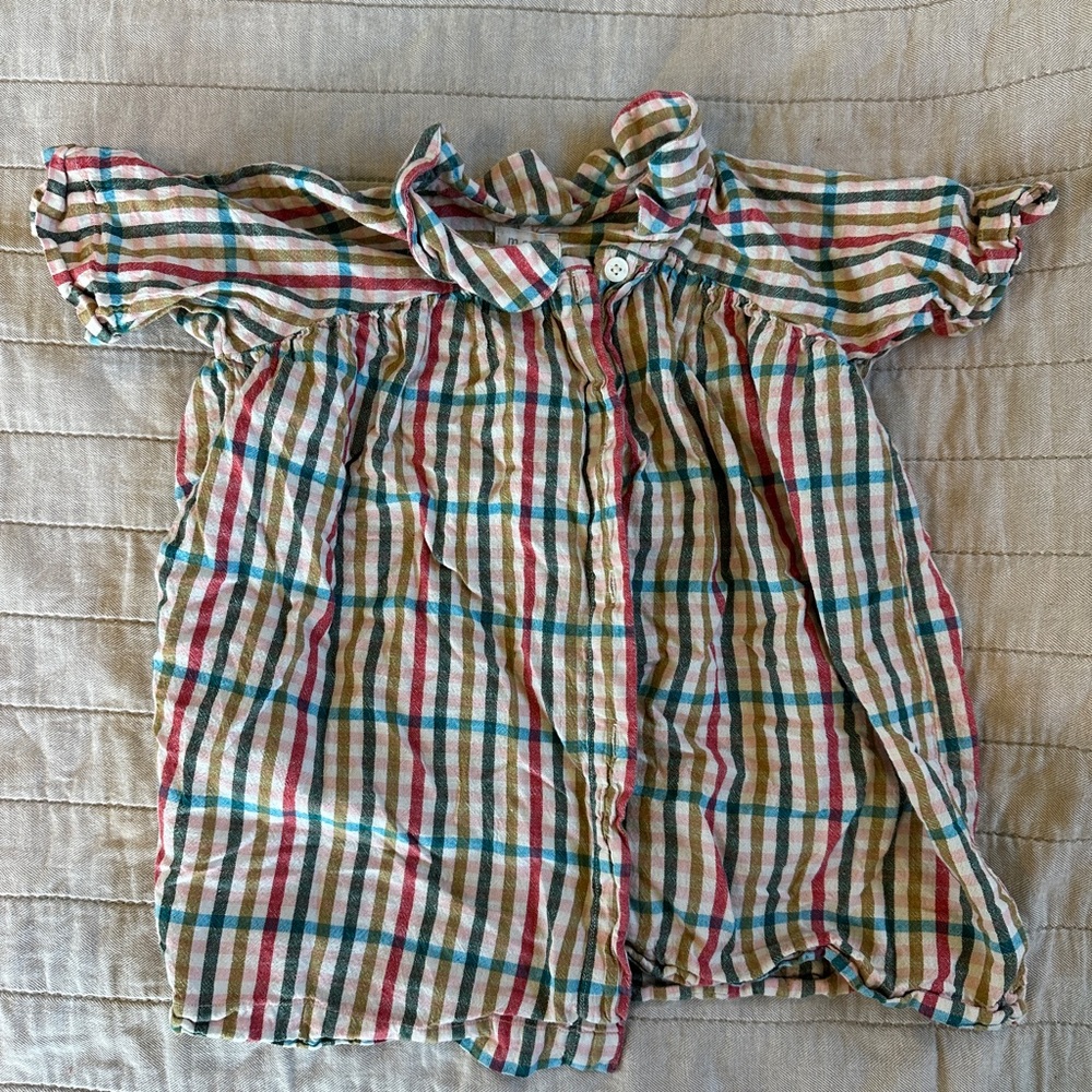 Colorful Plaid Button-Down Kids Shirt